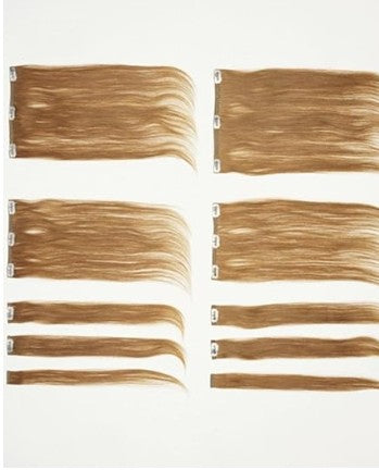 10 pc 14" Human Hair Extensions-Dark Brown