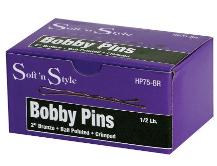 Bobby Pins, Bronze, 1/2 lb. box - 2"