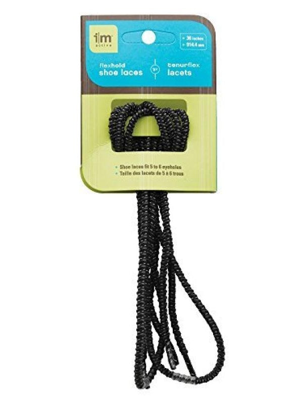 IM FlexHold Shoe Laces 1 Pair( COLOR: Black, SIZE:N/A )