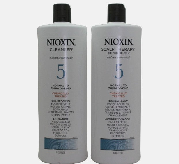 Nioxin System 5 Cleanser and Scalp Therapy Duo 67.6 Fl Oz