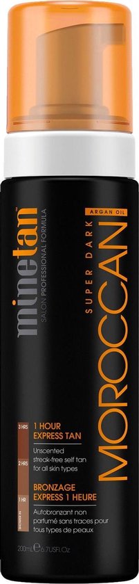 MineTan Moroccan Argan Oil Self-Tanning Foam Super Dark 200ml