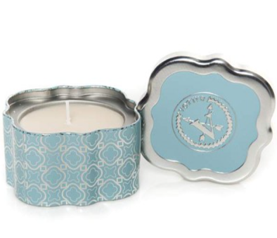 Votivo Candles Quatrefoil Tin -Icy Blue Pine