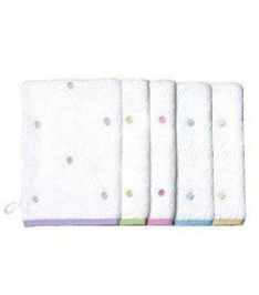 Spa Sister Bath Mitt, Dots - Peach