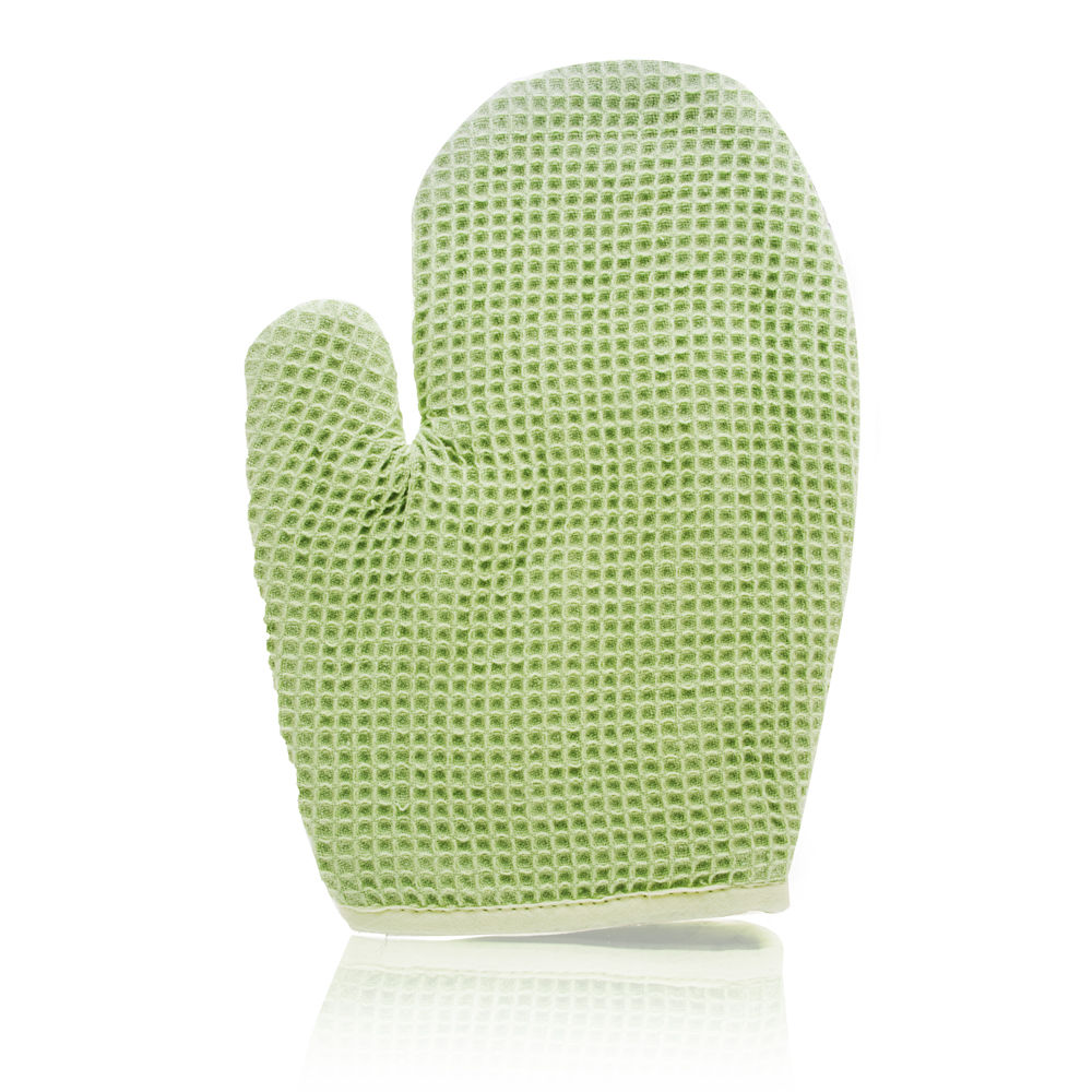 Spa Sister Waffle Bath Mitt Celery