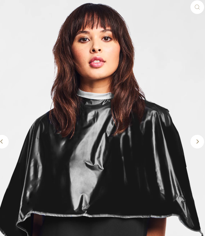 Betty Dain Vinyl Shortie Makeup Cape Style 107V- Green