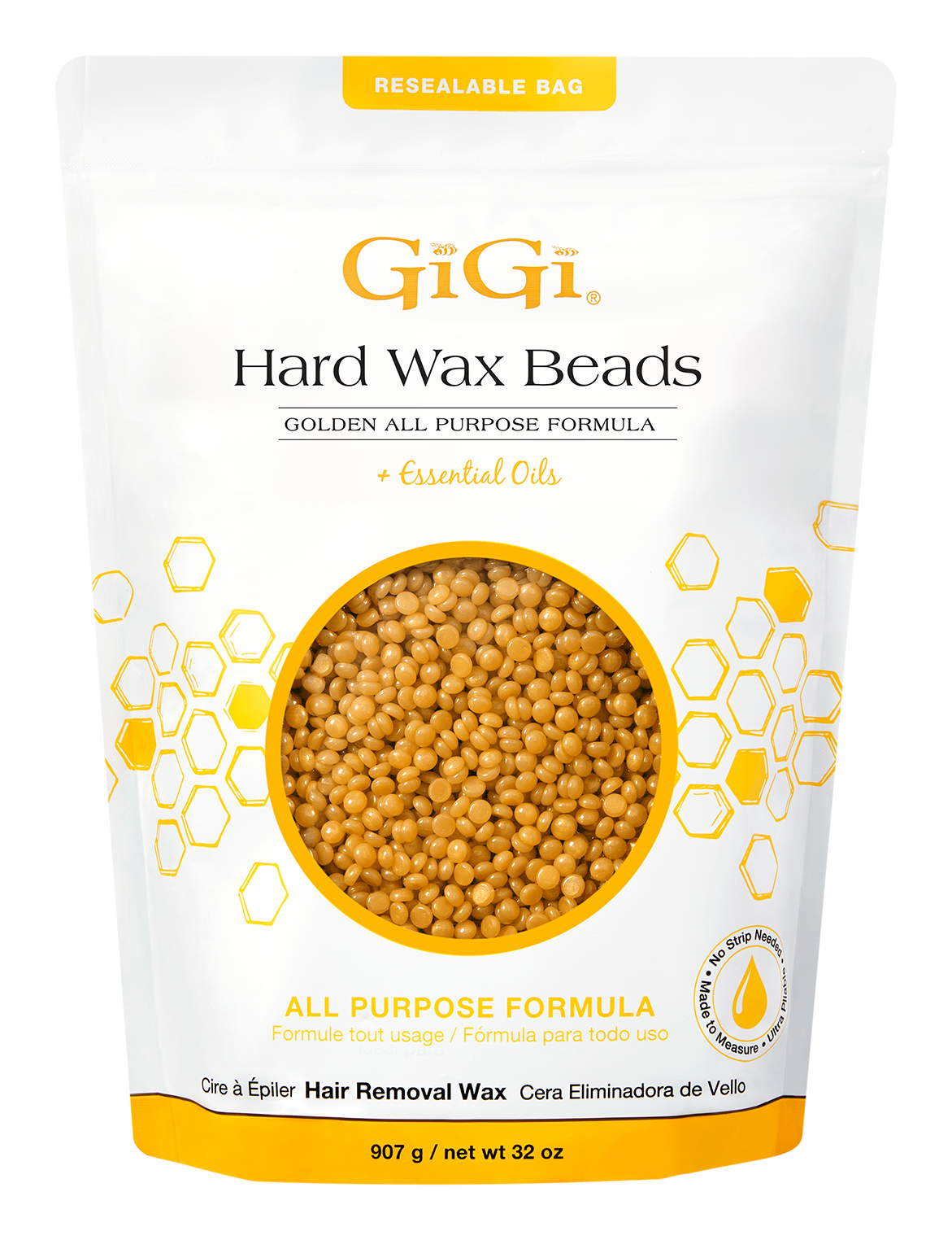 GiGi Hard Wax Beads Golden All Purpose Formula 32oz