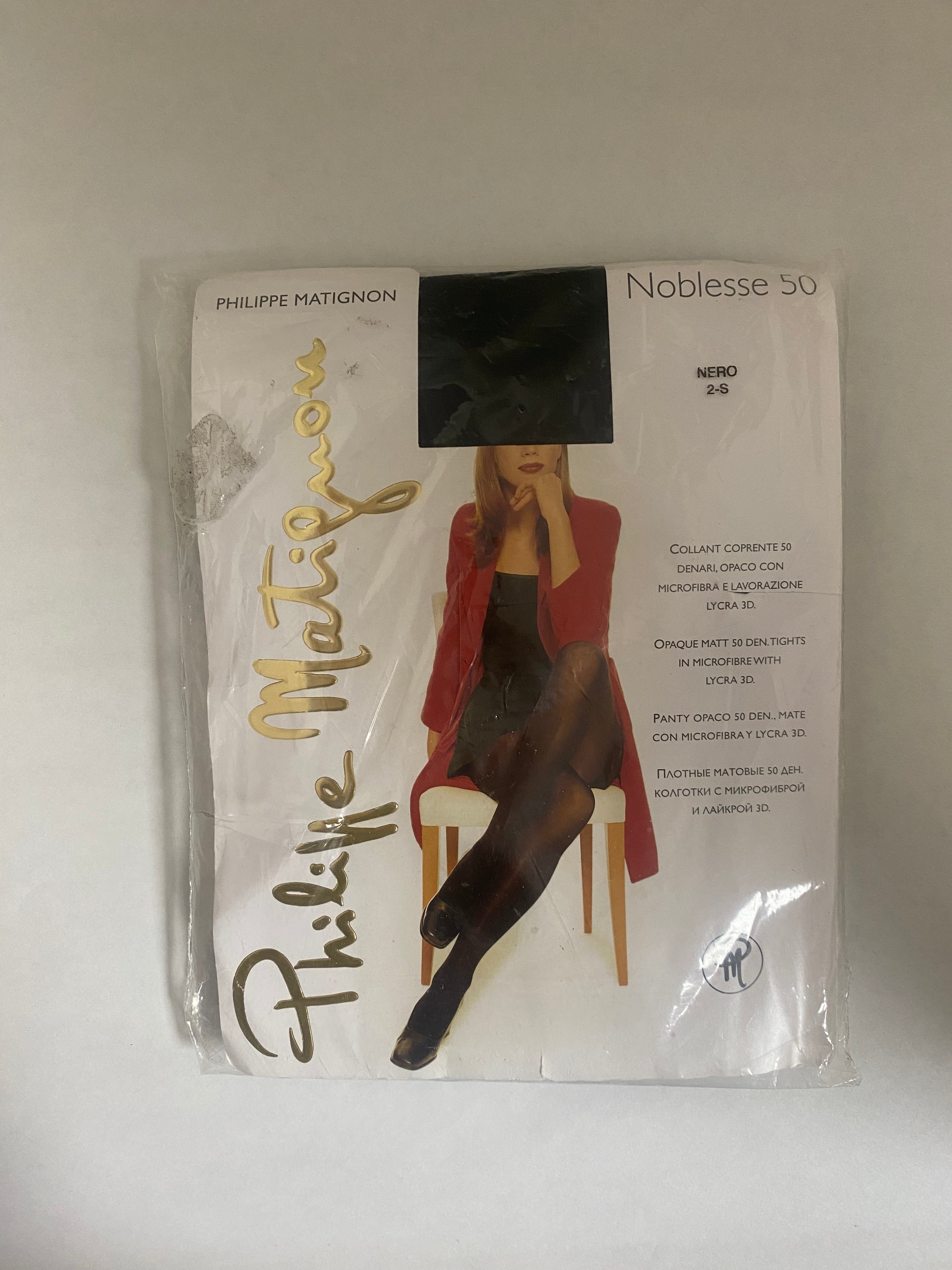 Philippe Matignon Noblesse 50 Tights Black (Size 2-L)