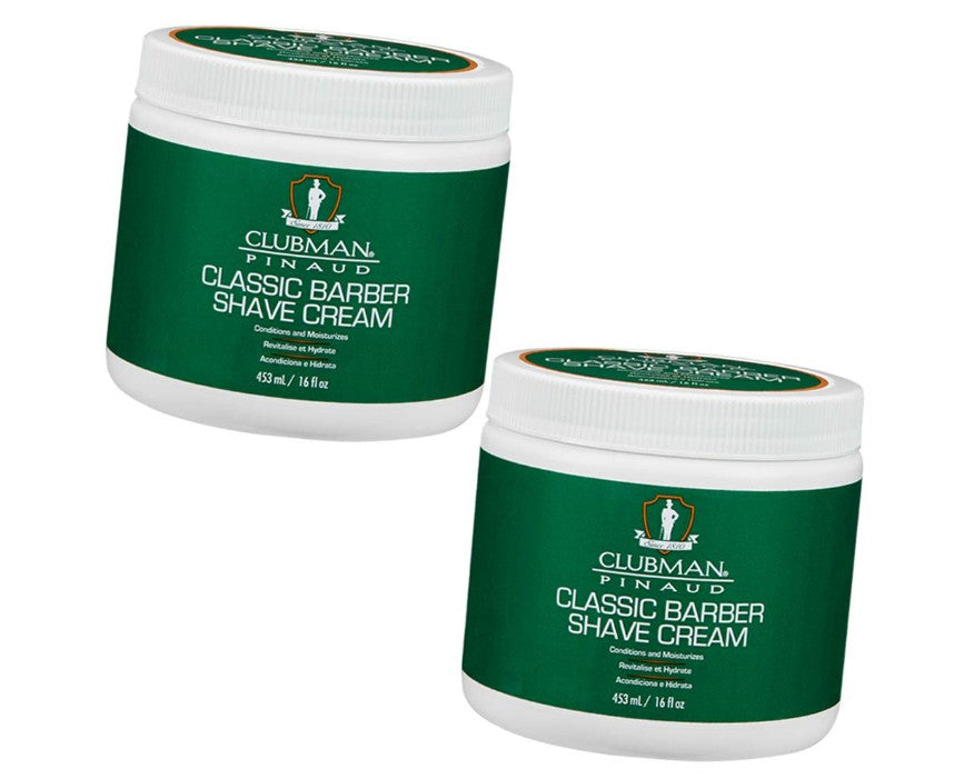 Clubman Pinaud Classic Barber Shave Cream 16 oz -Pack of 2