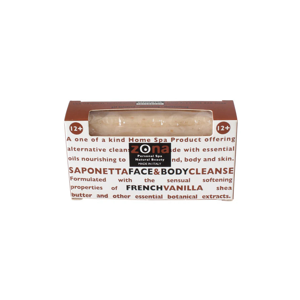 Zona Saponetta Face & Body Cleanser French Vanilla 4.5oz