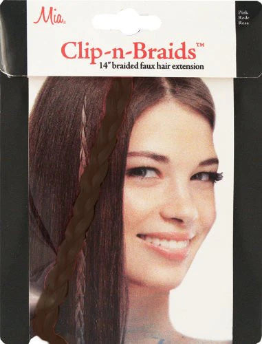 Mia Clip-n-Braid 14" Hair Extension Dark Brown