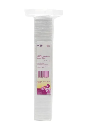 Dukal Spa Reflections Beauty Wipes Latex Free (4-Ply) (2" x 2") - 200 count