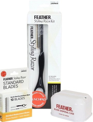 FEATHER Pink Styling Razor – Standard Kit