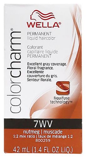 Wella Permanent Liquid Haircolor 7WV Nutmeg, 1.4 oz (2-pack)