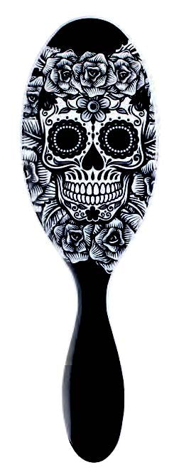 Wet Brush Sugar Skull Black & White