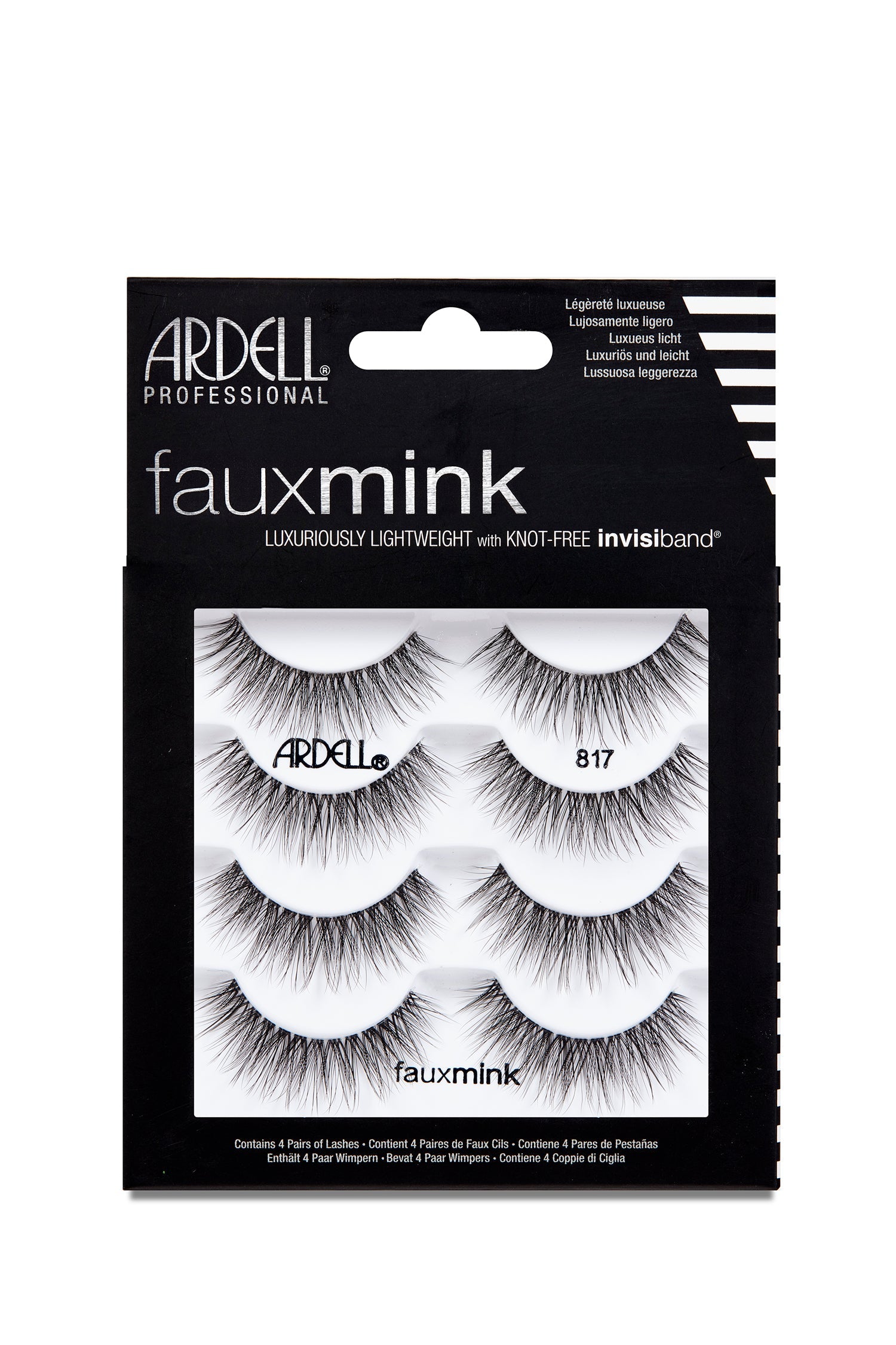Ardell Faux Mink Lashes 817- One Pack of 4