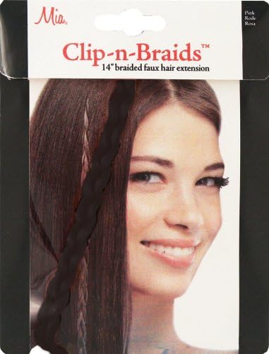 Mia Clip-n-Braid 14" Hair Extension Black