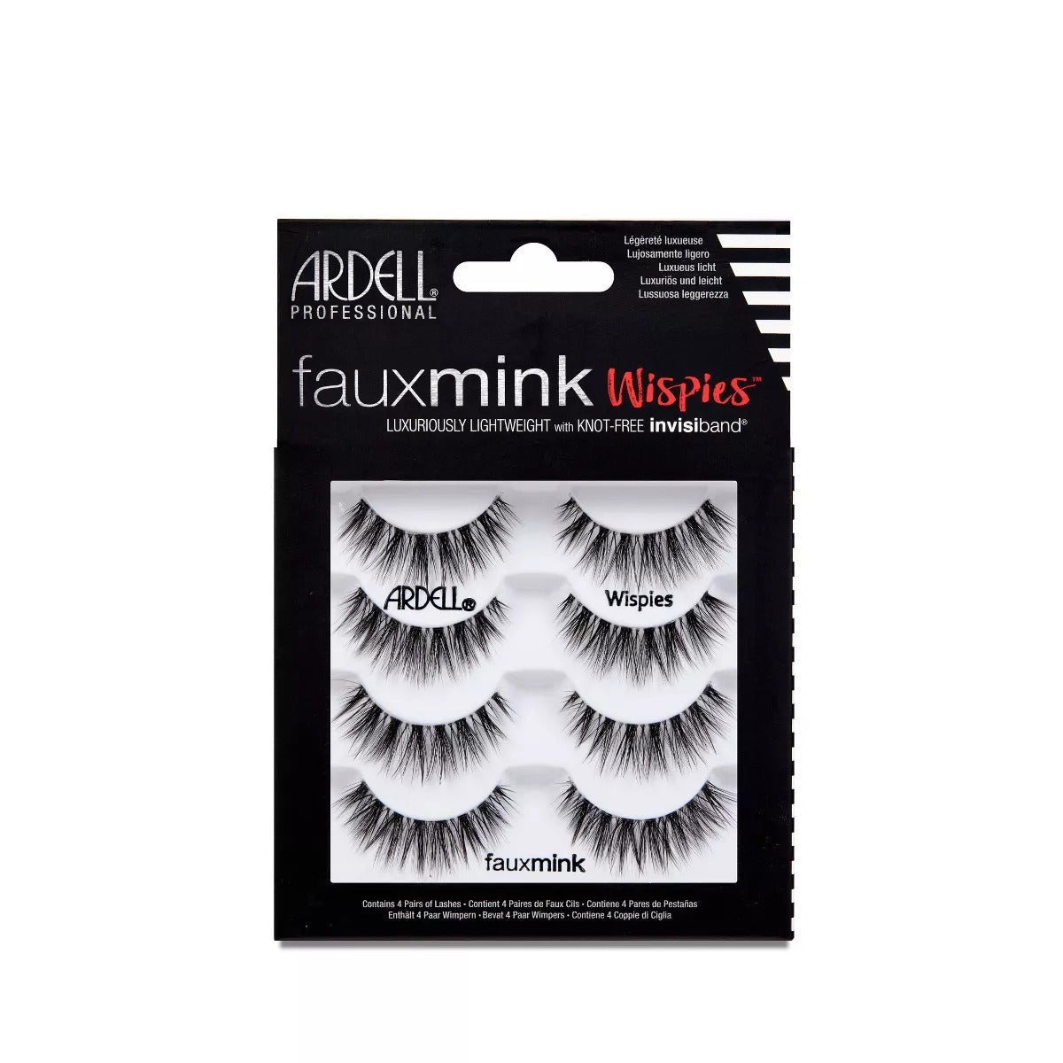 Ardell Faux Mink Lashes Wispies- One Pack of 4