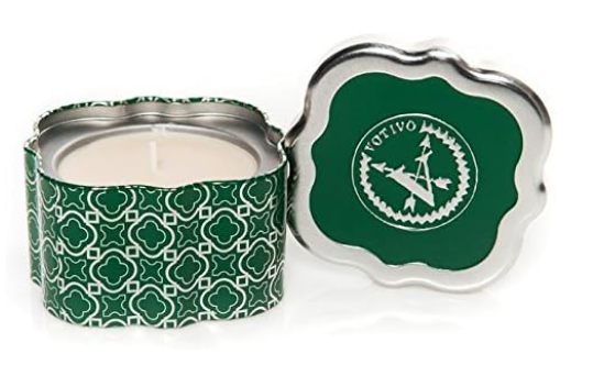 Votivo Candle Quatrefoil Tin -Christmas Sage Holiday