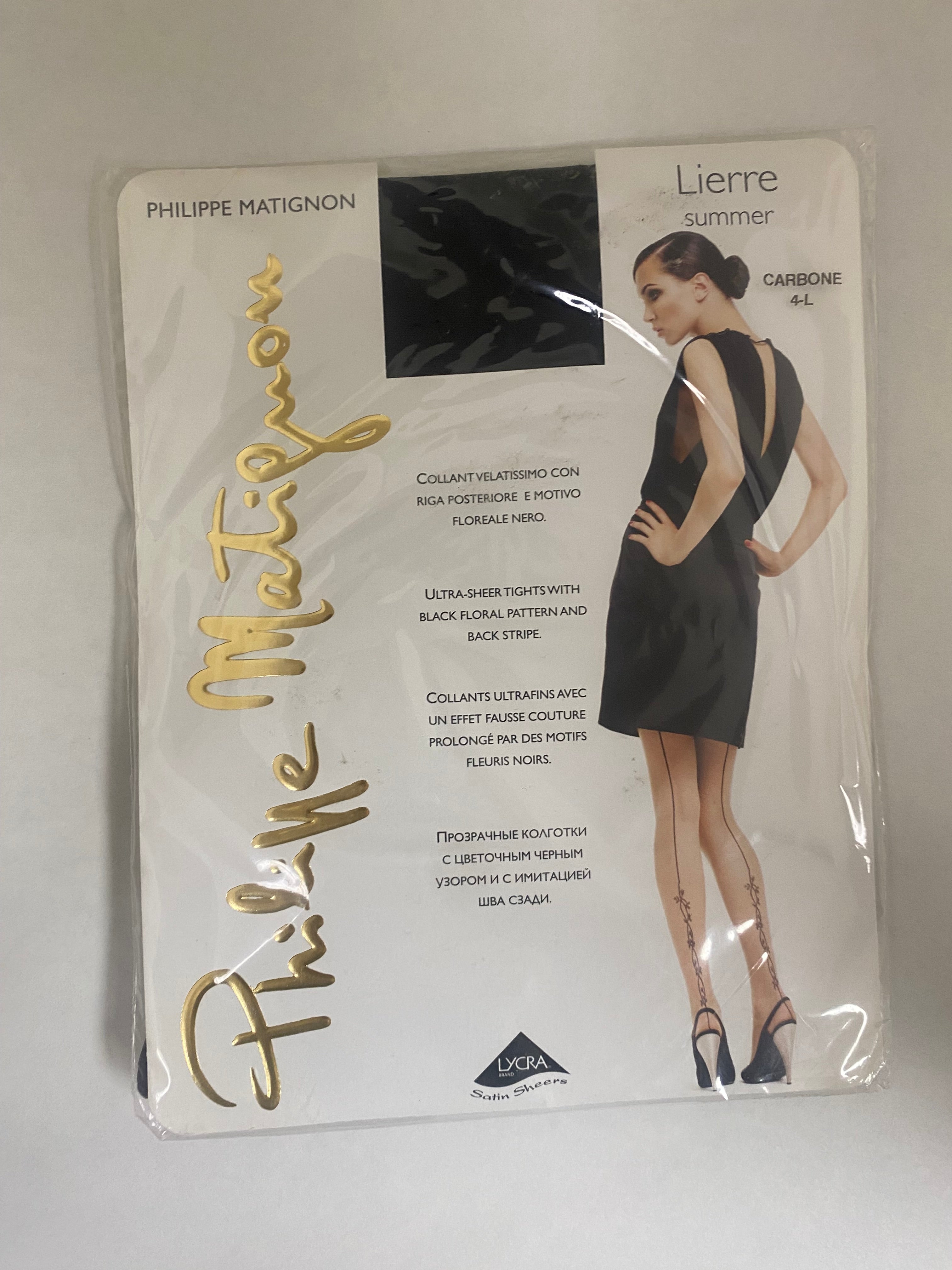 Philippe Matignon Lierre Tights Coal (Size 4-L)