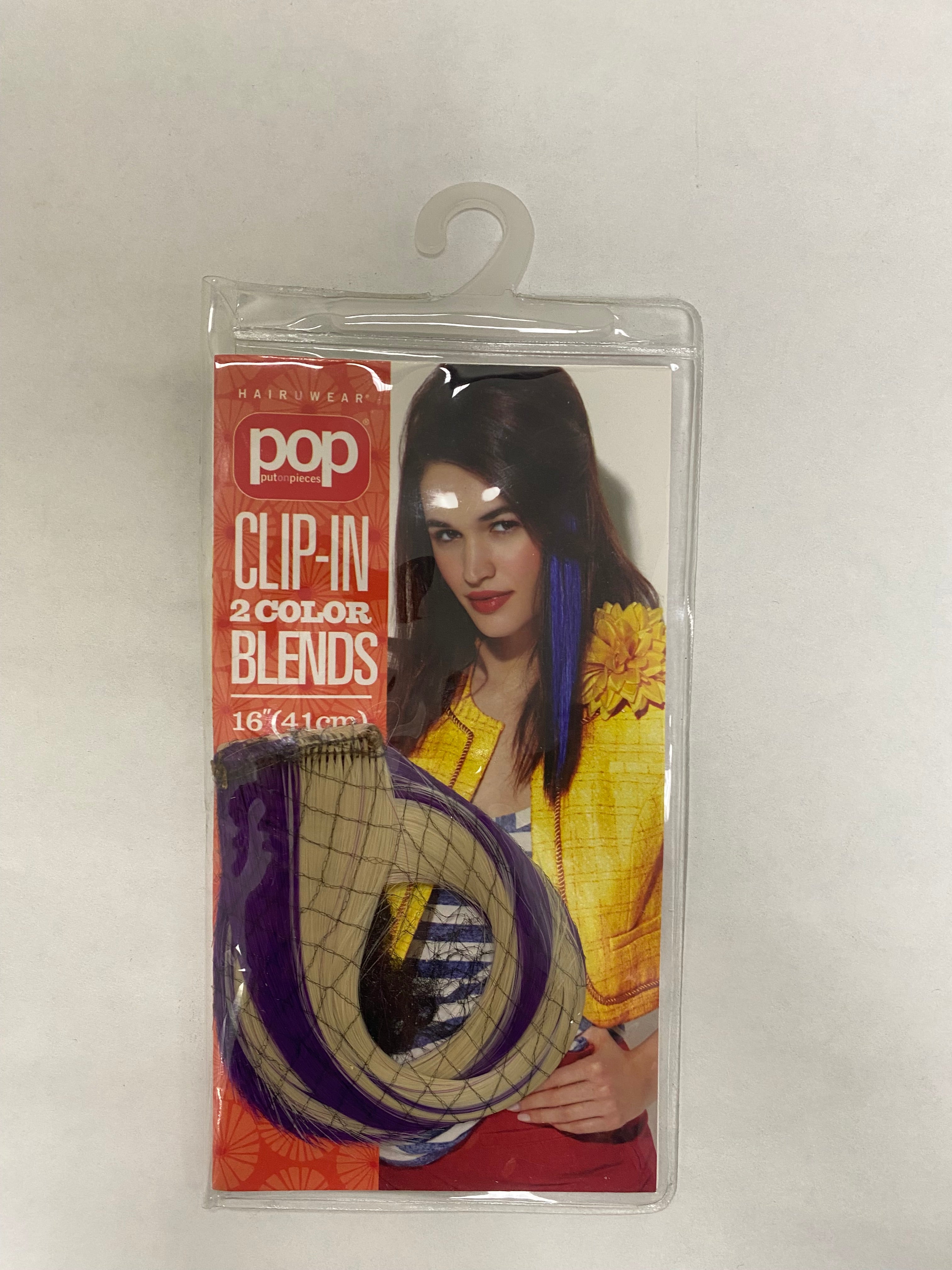 Hair U Wear POP Clip-in 2 Color Blends Purple/Blonde