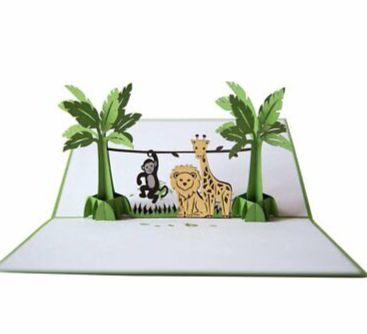 LOVEPOP 3D POP UP CARD "JUNGLE ANIMALS"