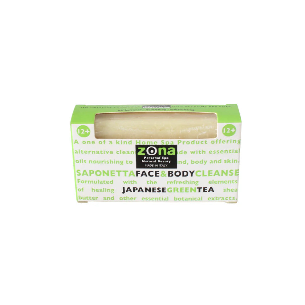 Zona Saponetta Face & Body Cleanser Japanese Green Tea 4.5oz