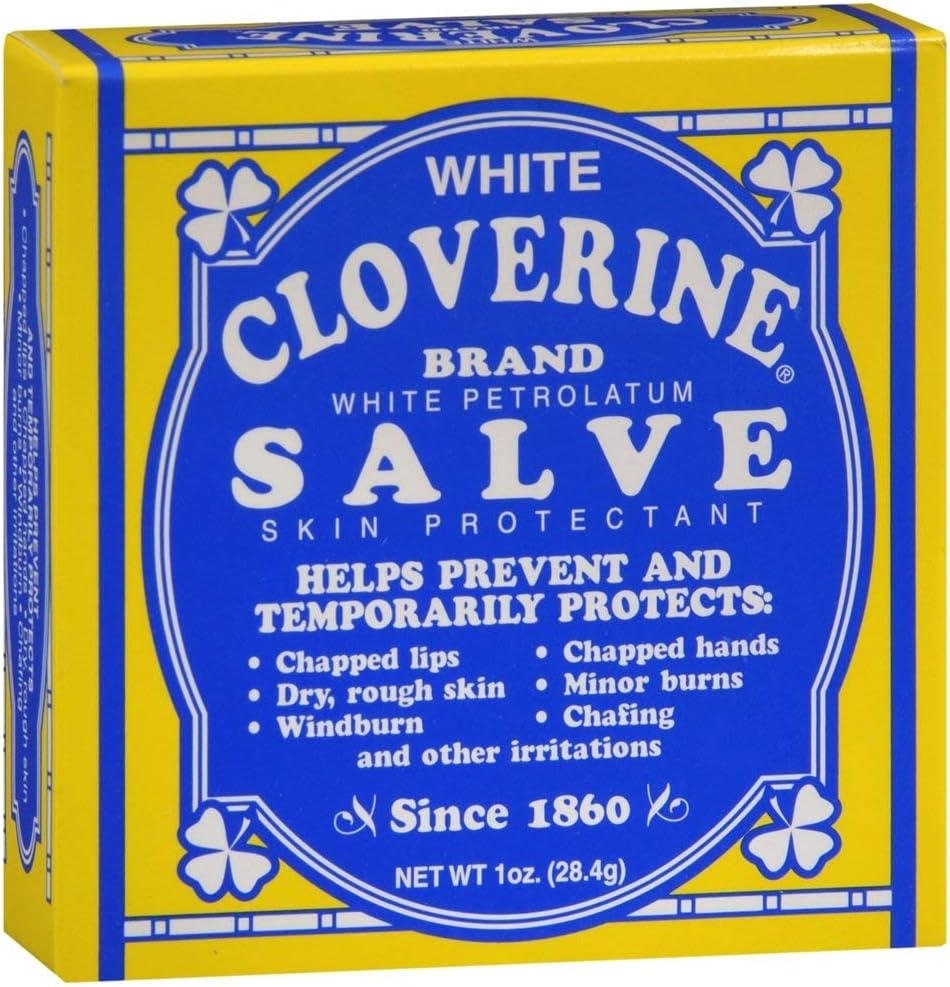White Cloverine Salve Petrolatum Skin Protectant 1oz