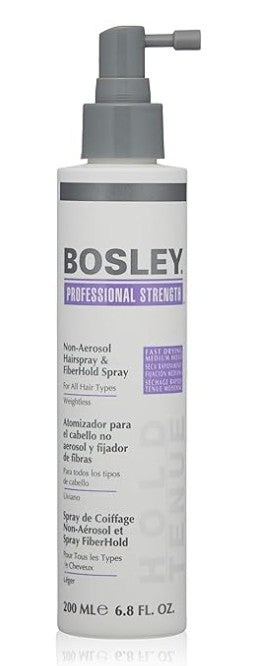 Bosley Professional Strength Non-Aerosol and Fiber hold Hairspray 6.8 fl oz