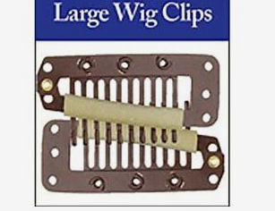 Soft 'n Style Large Brown Wig Clips 6 pcs