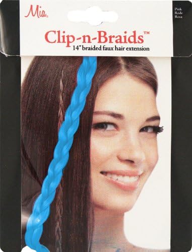 Mia Clip-n-Braid 14" Hair Extension Electric Blue