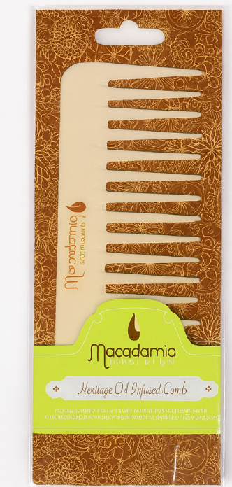 Macadamia Detangler Comb with Infused Macadamia Oil