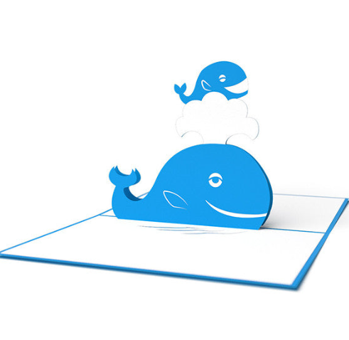 LOVEPOP 3D POP UP CARD "WHALE MOTHER"