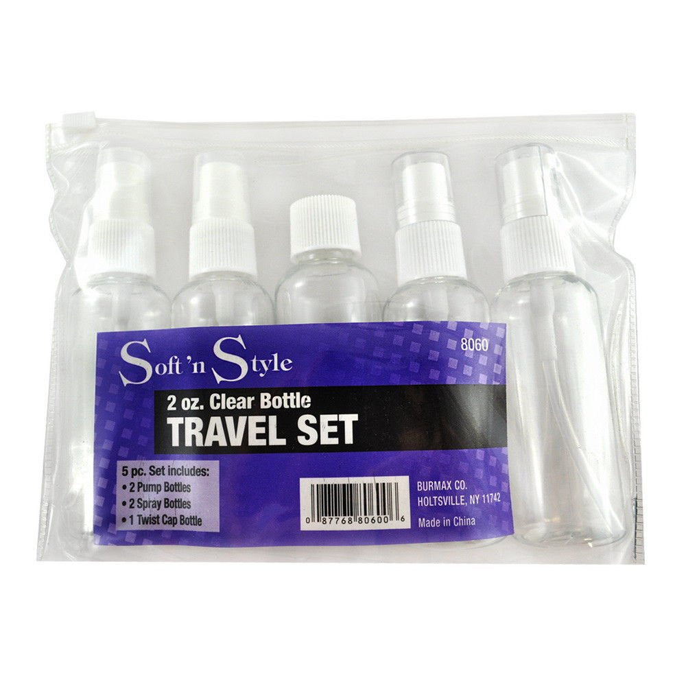 Soft 'N Style Clear Travel Bottle Set 2 oz.