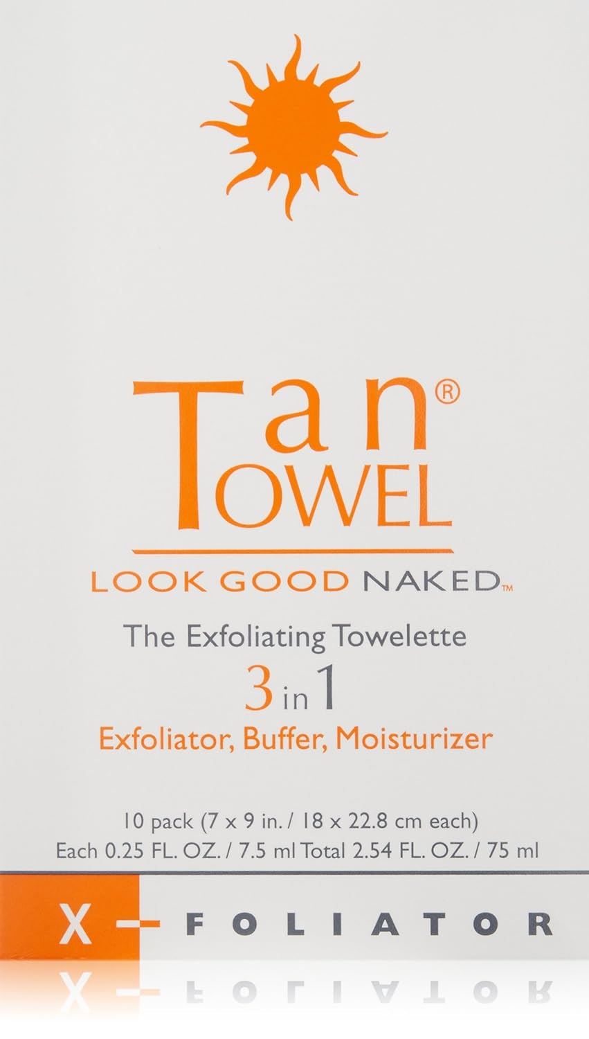 Tan Towel X-Foliator Towelette 10-pack