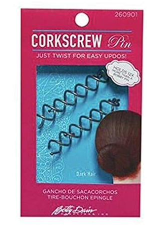 Betty Dain Corkscrew Pin, Dark Hair