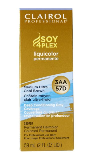 Clairol Soy4Plex 3AA/57D Medium Ultra Cool Brown-3pk