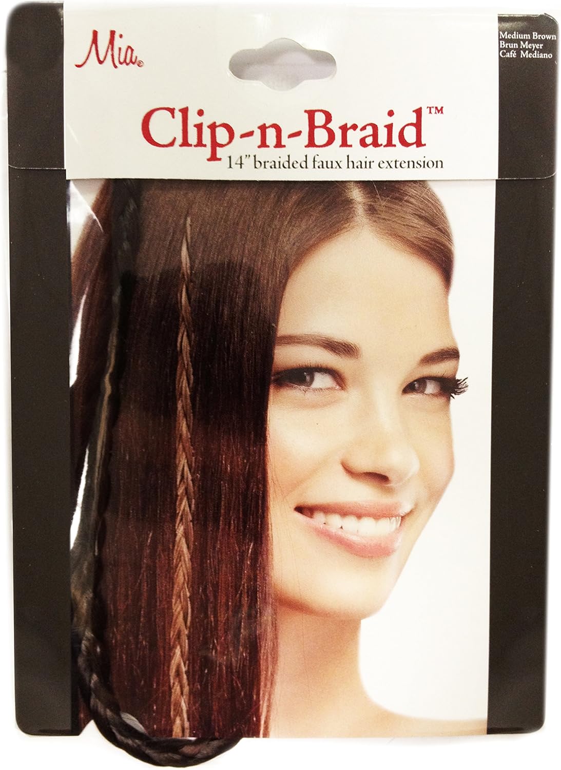 Mia Clip-n-Braid 14" Hair Extension Medium Brown