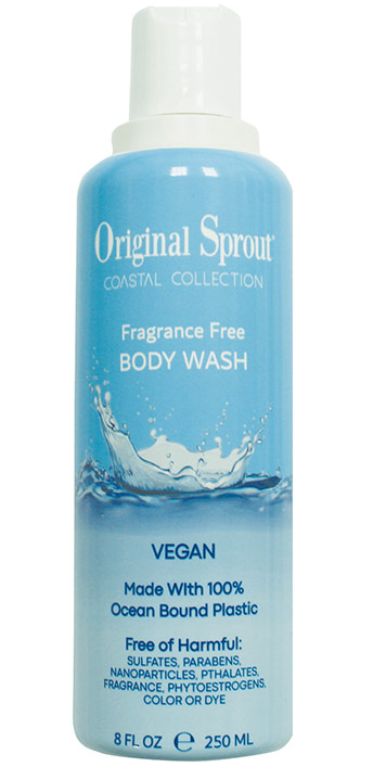 Original Sprout Coastal Collection Fragrance Free Body Wash, 8 oz,