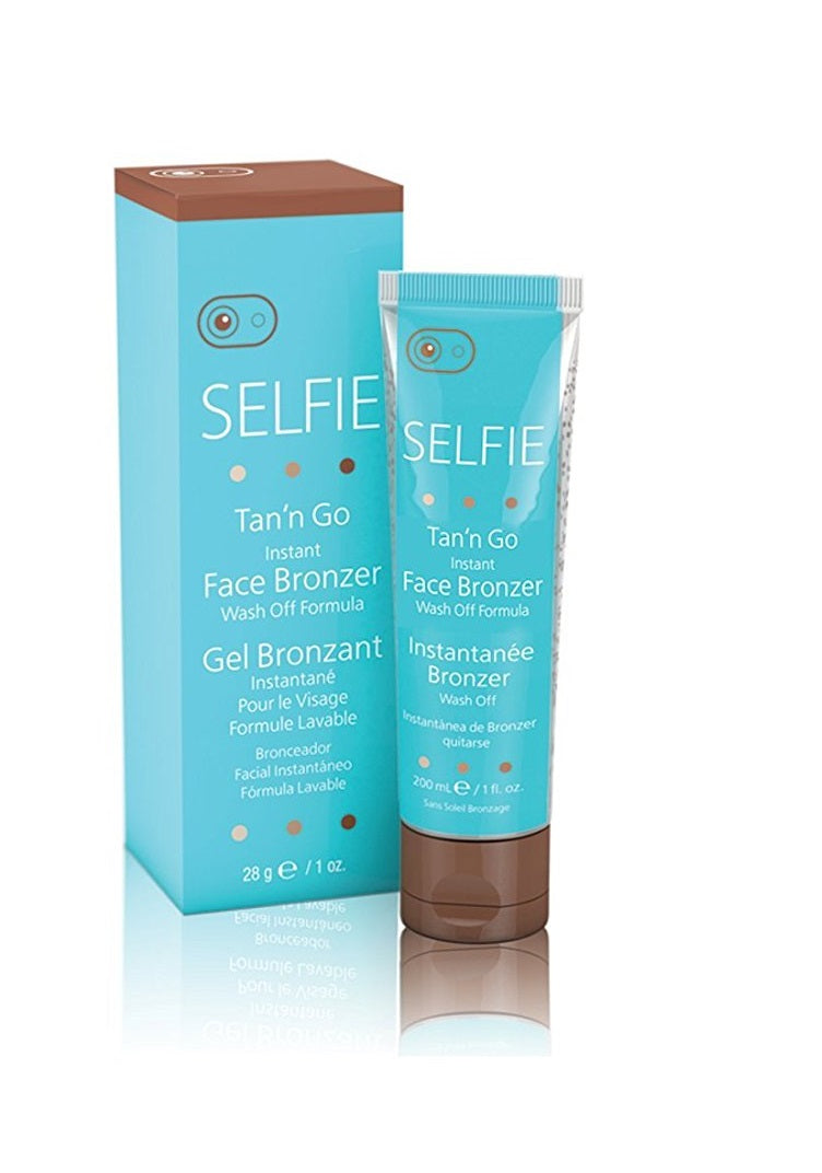 Selfie Tan'n Go Instant Face Bronzer with Wash Off Formula 1oz