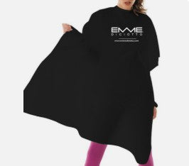 BLACK CUT CAPE with button
