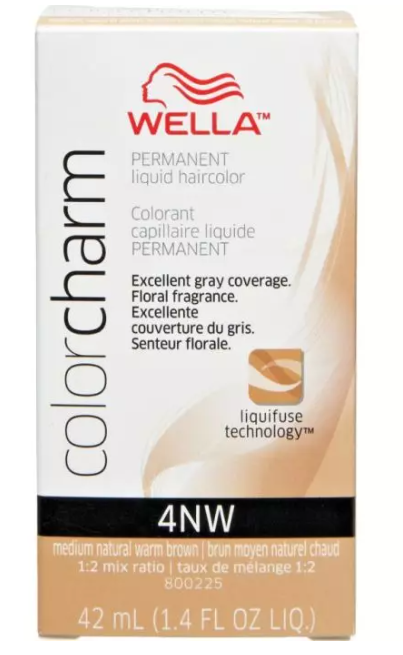 Wella Permanent Liquid 4NW Medium Natural Warm Brown -(2-pack)