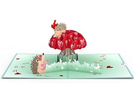 LOVEPOP 3D POP UP CARD "HEDGEHOGS IN LOVE"