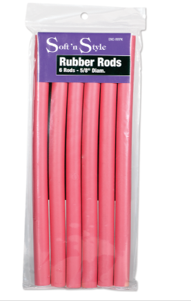 Soft N Style Rubber Rods 5/8" - Pink (SNS-RRPK), 6 packs