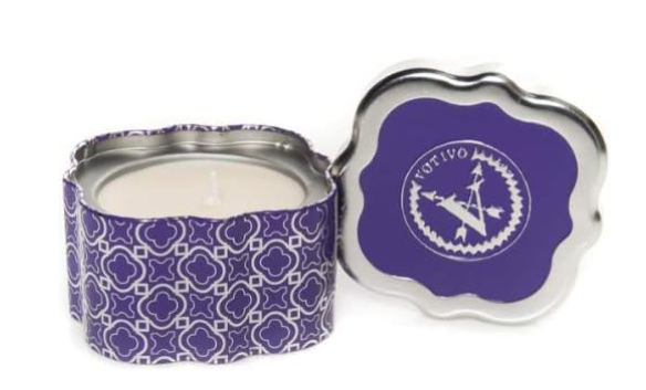 Votivo Holiday Quatrefoil Tin - Velvet Night