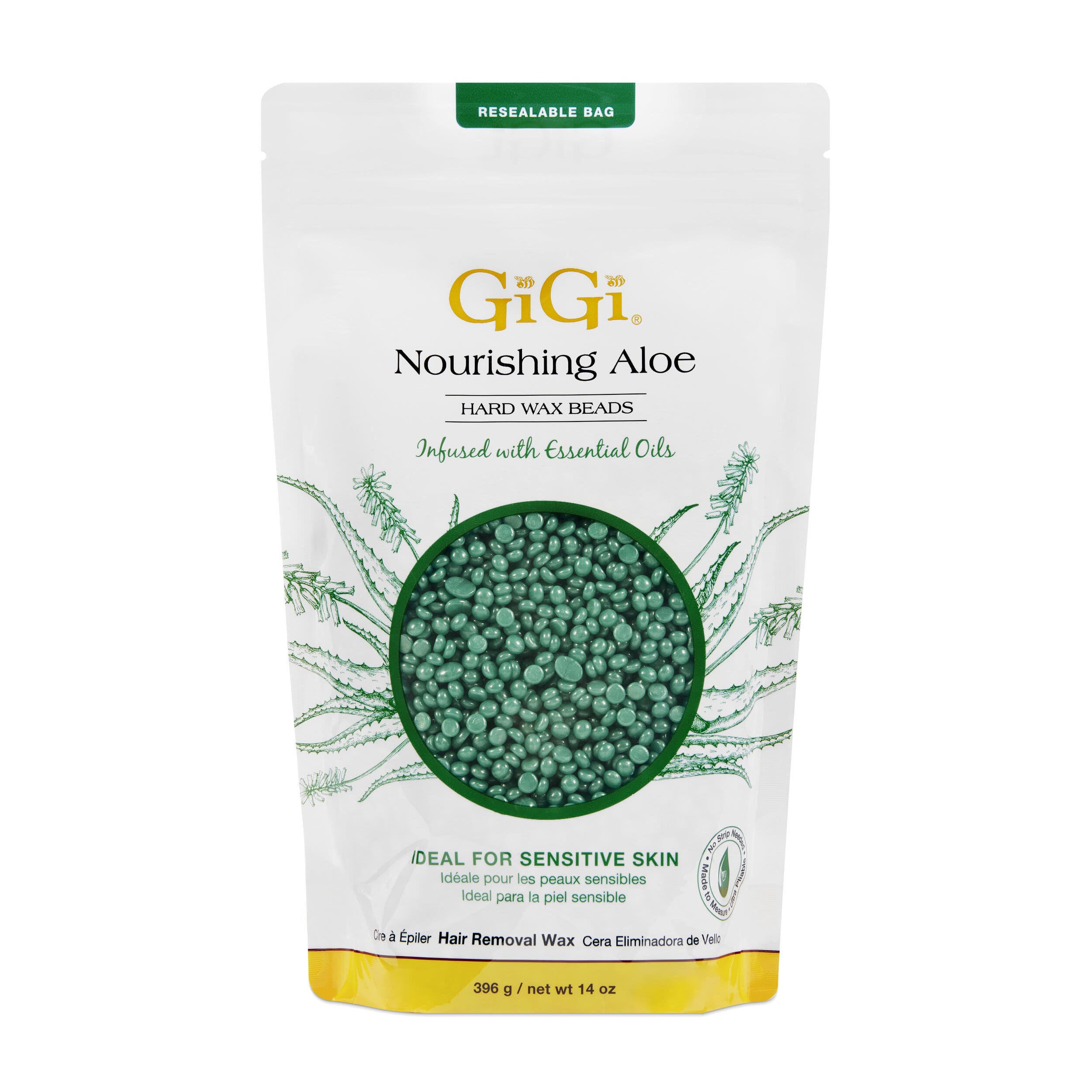 GiGi Hard Wax Beads Infused with Nourishing Aloe 14oz