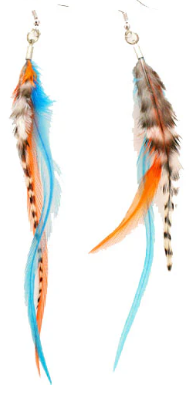 Mia Feather Earrings - Mixed Color