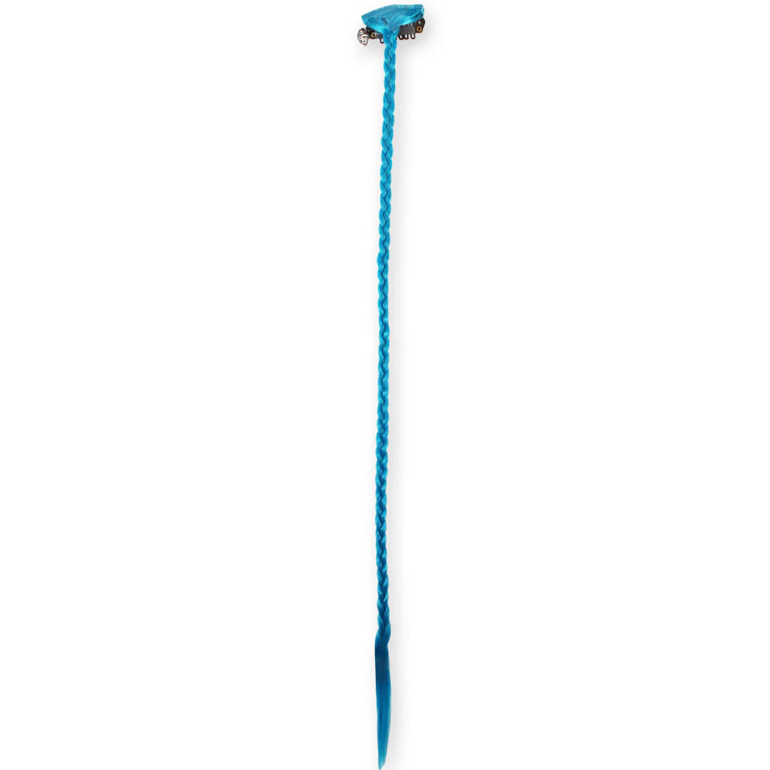 Mia Clip-n-Braid 14" Hair Extension Electric Blue