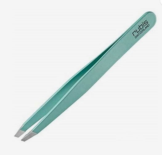 Rubis Satin Stainless Steel MC0130SB Slanted Tip Tweezers