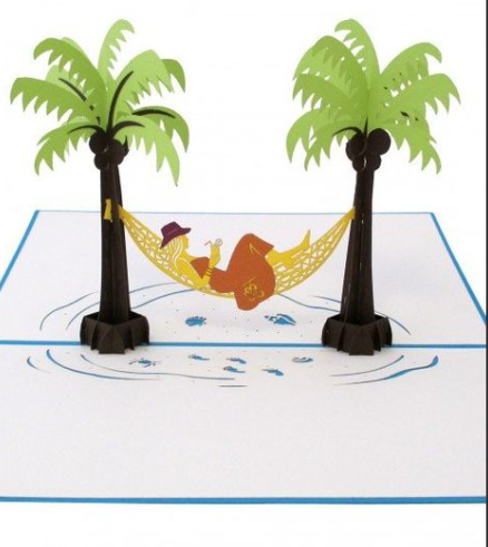 LOVEPOP 3D POP UP CARD "HAMMOCK GIRL"