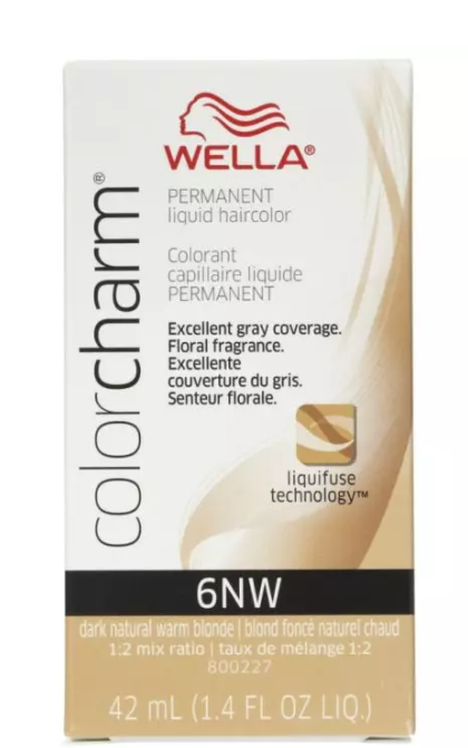 Wella Permanent Liquid 6NW Dark Natural Warm Blonde-(2-pack)